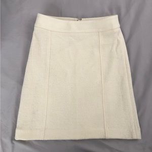 NWT Ann Taylor Wool Blend Skirt, Off White, Size 0
